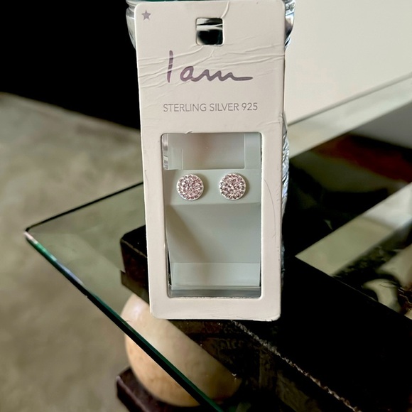 Iam Sterling Silver Button Earrings - Picture 1 of 1